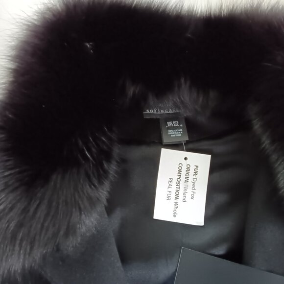 Sofia Cashmere Lined Cape/Coat with Finland Fox Fur NWT - Picture 7 of 8